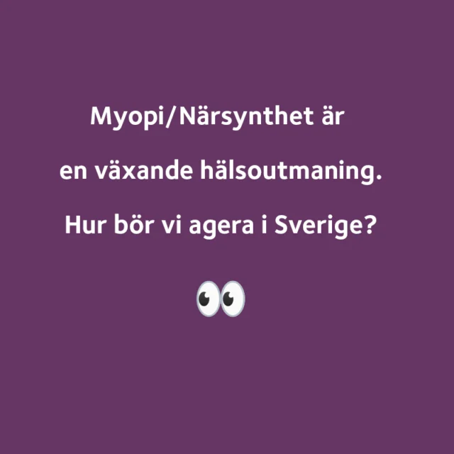 Idag vill vi tipsa om ett inlägg på LinkedIn som Rune Brautaset, professor på Karolinska institutet, gjorde i förra veckan. 

"Myopi förväntas drabba närmare 50 % av världens befolkning till 2050.

Detta är inte längre en fråga om synkorrektion – utan om långsiktig ögonhälsa.

Vi vet idag att: 
- Myopi i barndomen driver en livslång risk för allvarliga ögonsjukdomar
- Ökad skärmtid och minskad utevistelse är centrala riskfaktorer

Men hur ska vi agera?" 

https://www.linkedin.com/in/rune-brautaset-8b449082/ 

#barnsyn #myopi